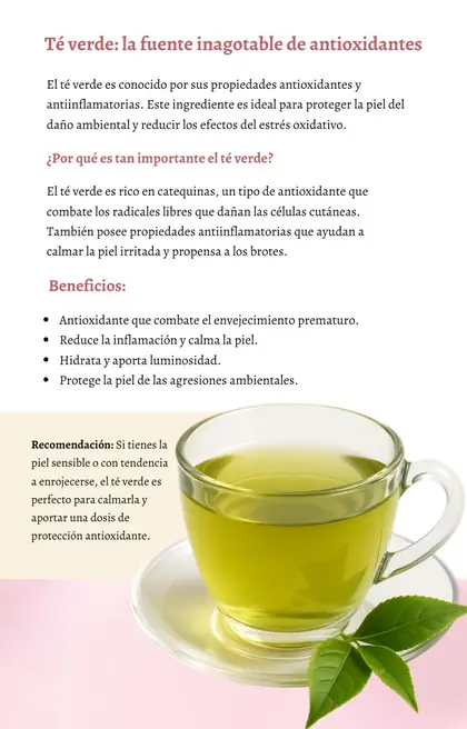 Página sobre el té verde